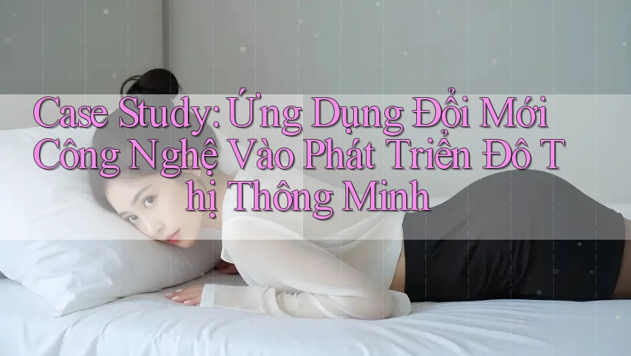 Case Study: Ứng Dụng Đổi Mới Công Nghệ Vào Phát Triển Đô Thị Thông Minh Case Study: Ứng Dụng Đổi Mới Công Nghệ Vào Phát Triển Đô Thị Thông Minh