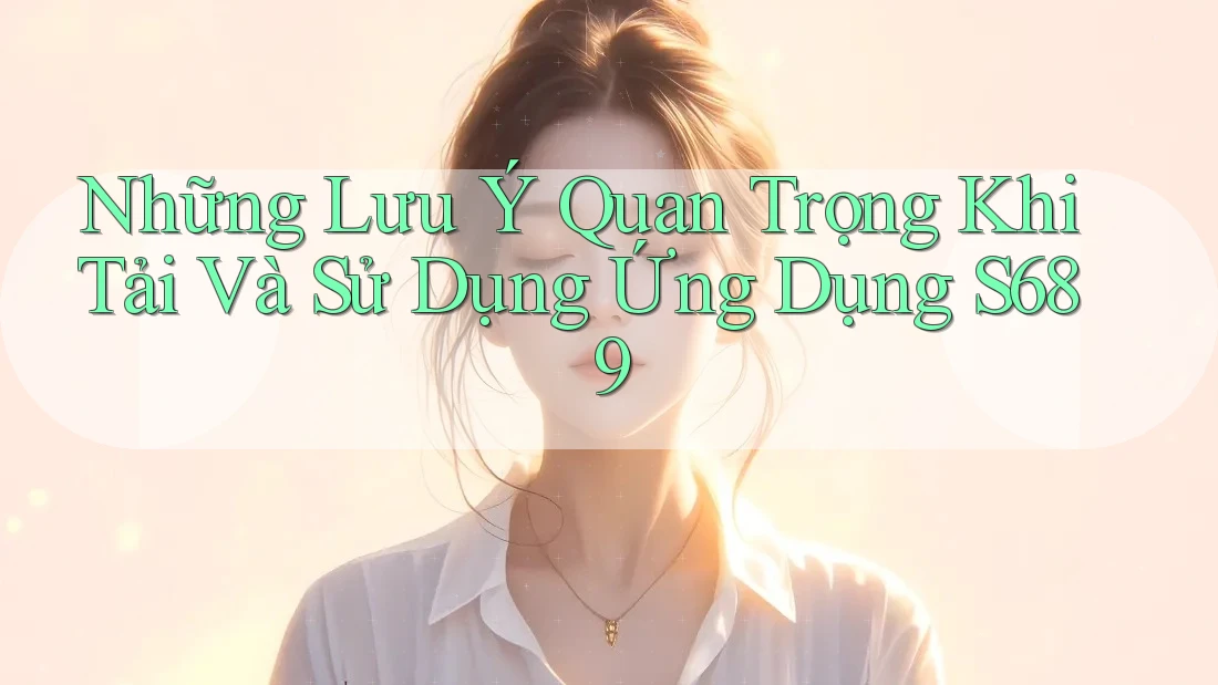Những Lưu Ý Quan Trọng Khi Tải Và Sử Dụng Ứng Dụng S689 Những Lưu Ý Quan Trọng Khi Tải Và Sử Dụng Ứng Dụng S689