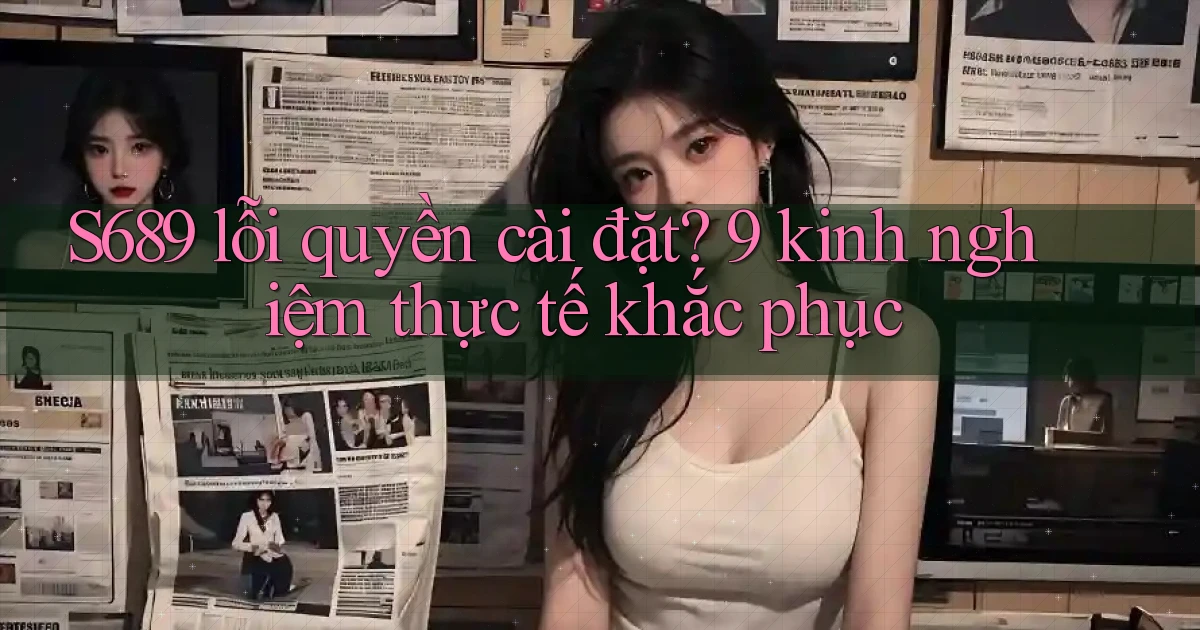 S689 lỗi quyền cài đặt 9 kinh nghiệm thực tế khắc phục