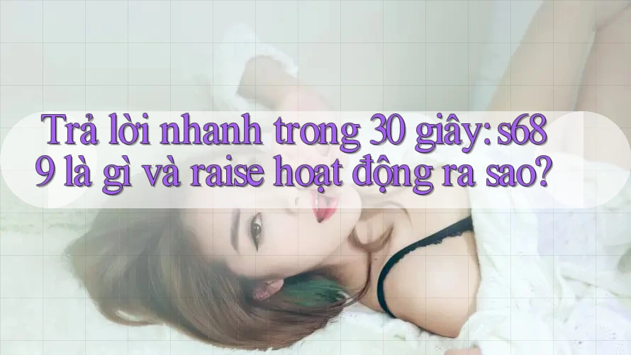 Trả lời nhanh trong 30 giây: s689 là gì và raise hoạt động ra sao? Trả lời nhanh trong 30 giây: s689 là gì và raise hoạt động ra sao?