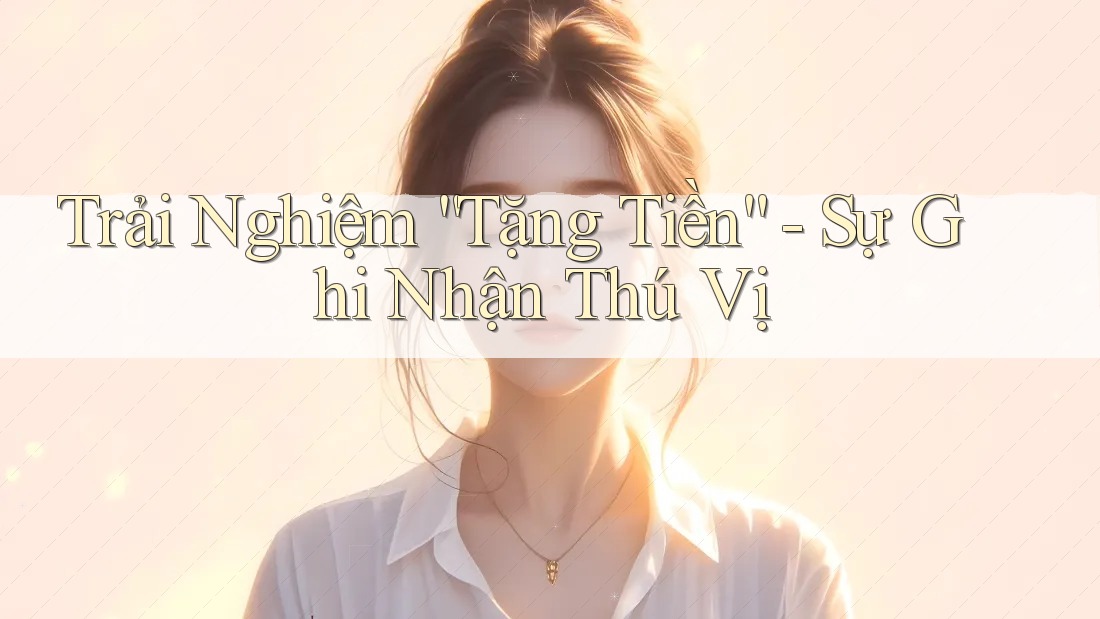 Trải Nghiệm “Tặng Tiền” - Sự Ghi Nhận Thú Vị Trải Nghiệm “Tặng Tiền” - Sự Ghi Nhận Thú Vị